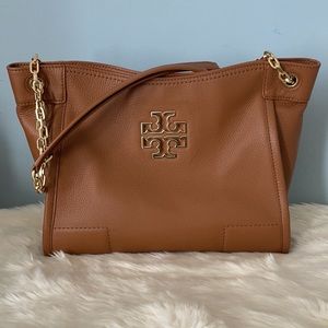 Tory Burch Britten Small Slouchy Leather Tote Bag